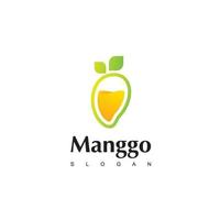 Mango Fruit Logo Design Template vector