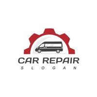logotipo de servicio y reparación de automóviles vector