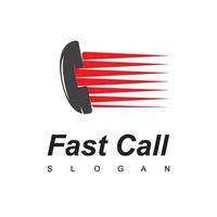 Fast Call, Customer Service Logo Concept vector