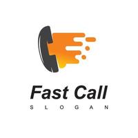 Fast Call, Customer Service Logo Concept vector