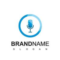 Podcast Logo Design Template vector