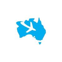 plantilla de diseño de logotipo de viaje y viaje de australia vector