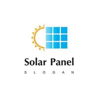 logotipo de celda solar, símbolo de energía verde vector