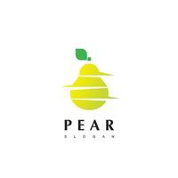 Pear Fruit Logo Template vector