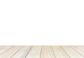 White wooden planks isolated over white for foreground use photo