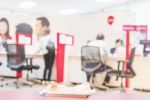 Blurred photo of  business customer service room with some of people