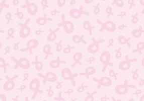 Pink ribbon breast cancer awareness month seamless background. Vector illustration.