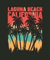 diseño de camiseta de verano de laguna beach california vector