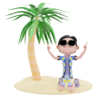 3D-Sommerillustration png