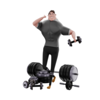 3D-Fitness-Sportler-Illustration png