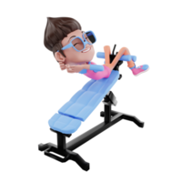3d  gym character illustration png