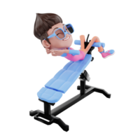 illustration de personnage de gym 3d png