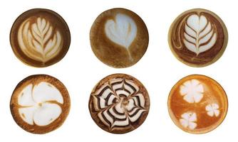 Latte art coffee decoration face photo