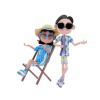 ilustração 3D de verão png