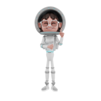 3d-rendering der astronautencharakterillustration png