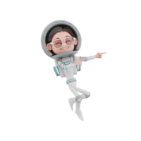 renderização 3D da ilustração de personagem de astronauta png
