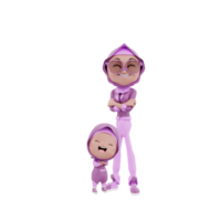 3D-Darstellung von Mutter und Kind png