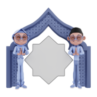 illustration de personnages de ramadan 3d