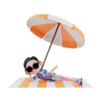 3D sommarillustration png