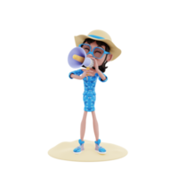 ilustração 3D de verão png