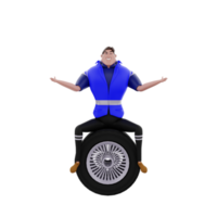 illustration de personnages mécaniques 3d png