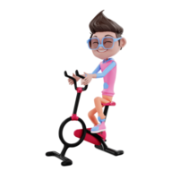 Ilustración de personaje de gimnasio 3d png