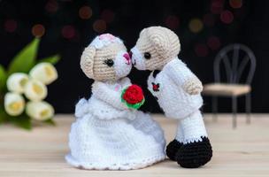 Lovely wedding bear dolls photo