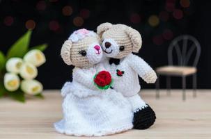 Lovely wedding bear dolls photo