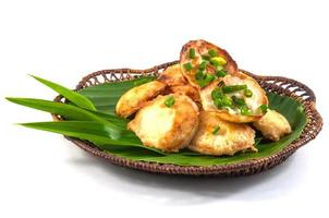 Thai traditional sweet takoyaki named mortar toasted pastry photo