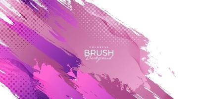 Colorful Grunge Background with Halftone Style and Wavy Lines. Brush Stroke Illustration Background vector