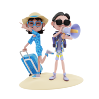 ilustración de verano 3d png