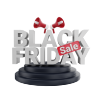 3d  black friday illustration png