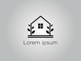 Green home logo design free vector file