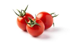 Tomato isolated on white background - fresh tomato healthy vegetable concept photo