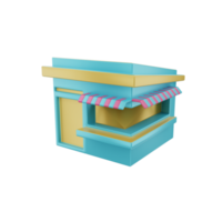 ilustração de ícone de comércio eletrônico 3D png