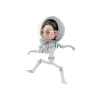 3d-rendering der astronautencharakterillustration png