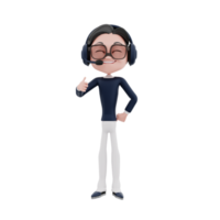 Ilustración de servicio al cliente de personajes 3d png