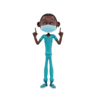 3D gör sjuksköterska karaktär illustration png