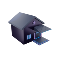 Ilustración de icono de casa inteligente 3d png