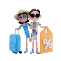 3d summer illustration png