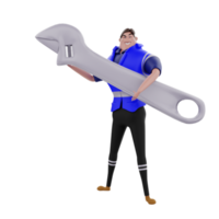 3D mekaniska tecken illustration png