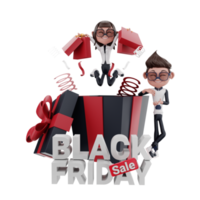 3d  black friday illustration png