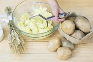 Mashed potato preparation photo