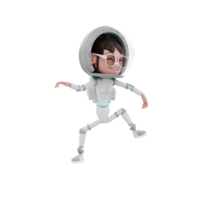 3d-rendering der astronautencharakterillustration png