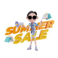 3d summer illustration png