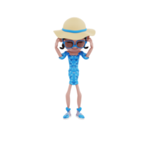 ilustración de verano 3d png