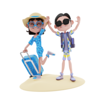 ilustración de verano 3d png