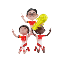 3D voetbal karakter illustratie png