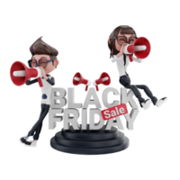 3d  black friday illustration png