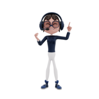 Ilustración de servicio al cliente de personajes 3d png